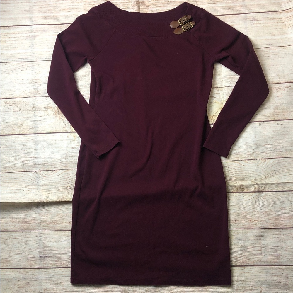 Ralph Lauren‎ Deep Burgundy Long Sleeve Dress